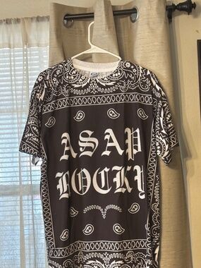 asap rocky t shirt bandana paisley style like new